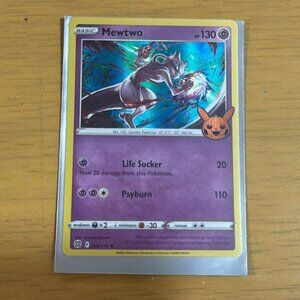 Pokémon Mewtwo Card - Trick or Trade BOOster Bundle - #081/172 - Rare Holo - New